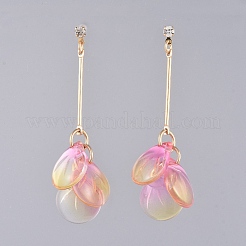 Стеклянные бусины свисают серьги&nbsp;EJEW-JE03915-01