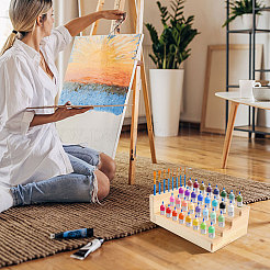 4-ярусная деревянная стойка для покраски AJEW-WH0016-07