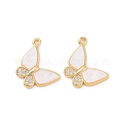 Латунные микропаве прозрачные подвески с фианитом KK-E068-VC111