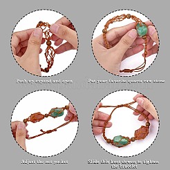 4шт нейлоновый плетеный браслет&nbsp;BJEW-SZ0002-48B