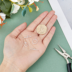 2 комплект из 2 стилей: кольцо и застежка-тогл в форме сердца из стерлингового серебра STER-DC0001-10