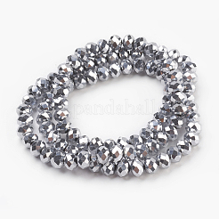 FilI di perline in vetro placcato&nbsp;X-GLAA-K027-FP-A02