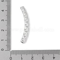 304ステンレス鋼湾曲チューブビーズ  ステンレス鋼色  37x4mm  穴：2x2.5mm&nbsp;LS-STAS-M071-03F-P
