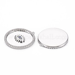 Латунные микро-паве синие подвески с фианитом&nbsp;KK-S356-753