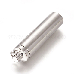 304ステンレスペンダント  開閉式の  コラム  ステンレス鋼色  48x11mm  穴：6mm&nbsp;STAS-G195-02P-B