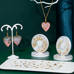 4 boîte de 4 styles de cabochons en aluminium&nbsp;MRMJ-SC0001-11