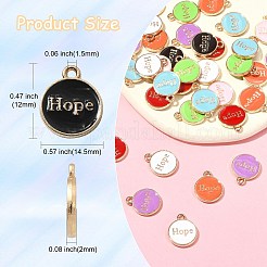 40шт 8 цвета сплава эмалевые подвески ENAM-CJ0004-64