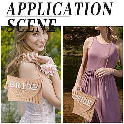 Женская соломенная вязаная сумка&nbsp;AJEW-WH0348-17