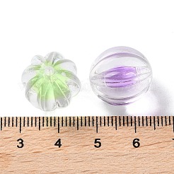 UVメッキの虹色の透明アクリルビーズ  ラウンド  ラウンド  16.5x14.5mm  穴：2.5mm  243個/ 500g&nbsp;OACR-H112-08B