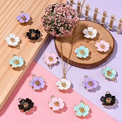 25шт 5 цвета сплава эмалевые подвески&nbsp;ENAM-CJ0003-60