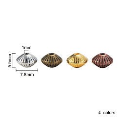 Тибетском стиле сплав Шарики прокладки&nbsp;PALLOY-CJ0001-52-RS