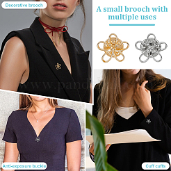 12шт 2 цвета броши из цинкового сплава AJEW-FG0004-49