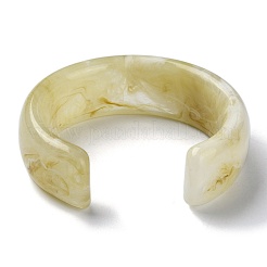 Однотонные браслеты-манжеты из смолы&nbsp;BJEW-B074-03A