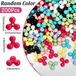 200 шт. Непрозрачные акриловые бусины&nbsp;MACR-SC0002-41