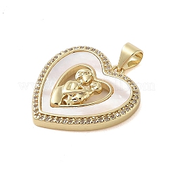 Латунные микропаве прозрачные подвески с фианитом&nbsp;KK-I712-51G-03