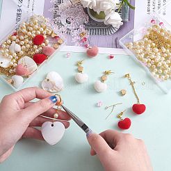 Набор для изготовления сережек в форме сердца своими руками&nbsp;DIY-SZ0009-25