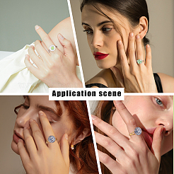 60 шт. 3-х цветные латунные регулируемые кольца&nbsp;KK-SC0001-96