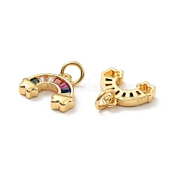 Экологически чистые латунные микро паве красочные кубические подвески из циркония&nbsp;KK-D080-26G