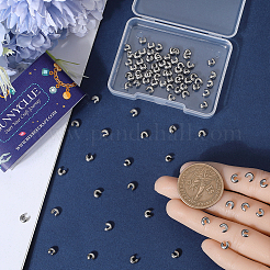 Крышки для обжимных бусин из нержавеющей стали 304 STAS-SC0007-02A