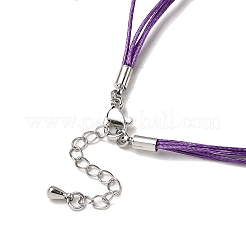 Fabricación de collares de 1 hebras con cordón encerado de 5 mm&nbsp;MAK-C005-01K