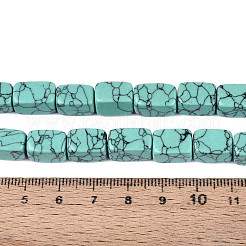 1 нить синтетических бирюзовых бусин&nbsp;G-FH0002-59A