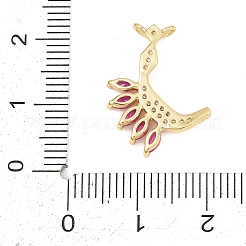 Ciondoli in ottone con micro pavé di zirconi da 15 pezzo&nbsp;KK-Z151-15G-02