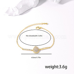 Элегантные латунные браслеты со звеньями-капельками&nbsp;DG0547-1