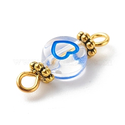 アクリルのリンク  金合金と鉄のパーツ  アクリルエナメルビーズ  ミックス模様のフラットラウンド  ミックスカラー  17x7x4mm  穴：1.8~3mm&nbsp;PALLOY-JF00783