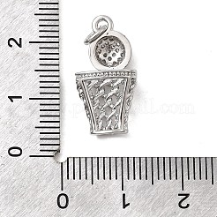 Латунные микро проложить кубического циркония подвески&nbsp;LS-KK-H092-09B-P