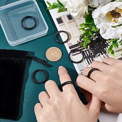 18 шт. 6 стиля оправы для колец из нержавеющей стали 304 с канавками STAS-UN0040-58