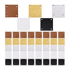 50 Stück 5 Farben PU-Lederetiketten&nbsp;DIY-PH0030-33B