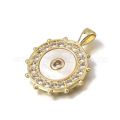 Pendenti in zirconi cubici trasparenti in micro pavè di ottone&nbsp;KK-C262-19G