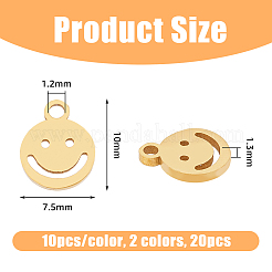 20 шт. подвески из нержавеющей стали 304 двух цветов&nbsp;FIND-DC0004-97