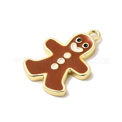 Рождественские латунные эмалевые подвески KK-L258-05G-B01