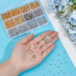 DIYファインディングキット  真鍮と鉄のクリンプビーズを含む  真鍮製U字カンU字金具  鉄ボールチープとリング  ミックスカラー  3mm  穴：2mm&nbsp;DIY-PA0001-69