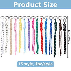 15 Stück Polyester-Anhänger-Dekorationen.&nbsp;HJEW-DC00155