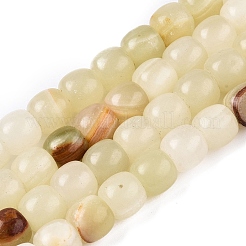Gefärbt natürlichen weißen Jade Perlen Stränge&nbsp;G-T138-210B
