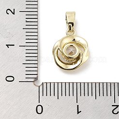 Латунные микропаве прозрачные подвески с фианитом ZIRC-L104-011G