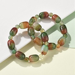 Браслеты из натуральных бусин павлиньего агата&nbsp;G-P570-01J