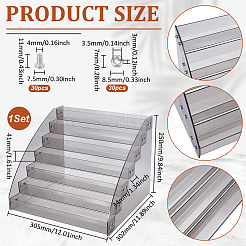 Прозрачный акриловый 7 слой лака для ногтей стойка для демонстрации&nbsp;ODIS-UN0001-22D