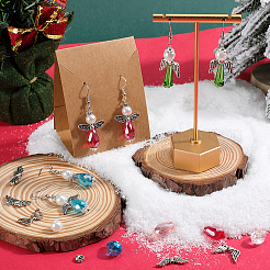 DIY Engel Glas & Legierung & Messing Strass Perlen baumeln Ohrringe Herstellung Kits&nbsp;DIY-SC0027-14