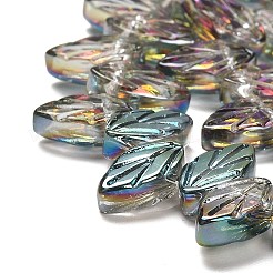 Стеклянные бусины с гальваническим покрытием  EGLA-B004-02A-HP01