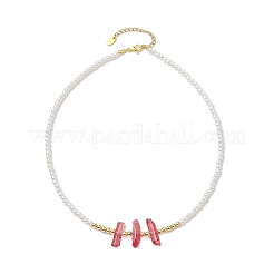 Collane di perline di perle imitazione plastica abs&nbsp;NJEW-JN04859-04