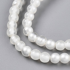 Выпечка расписные прозрачные стеклянные бусины&nbsp;X1-DGLA-N011-4mm-01