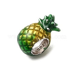 925 стерлингового серебра эмали европейские шарики STER-Z013-07P-07