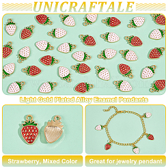 80шт 2 цвета светлые позолоченные подвески из сплава с эмалью&nbsp;ENAM-UN0001-14