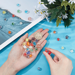 80 шт. 2 стиля светящихся бусин ручной работы в технике лэмпворк LAMP-GA0001-01