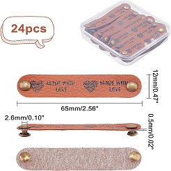 24 Satz Etiketten aus PU-Leder&nbsp;DIY-FG0003-22