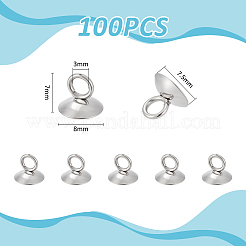 100 шт. 202 нержавеющая сталь бусины колпачки подвески&nbsp;STAS-UN0034-88