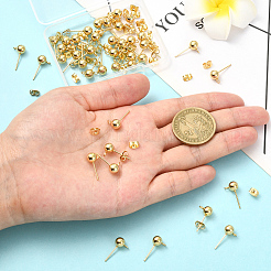 40 шт. фурнитура для сережек-гвоздиков из нержавеющей стали 304&nbsp;STAS-SC0010-54